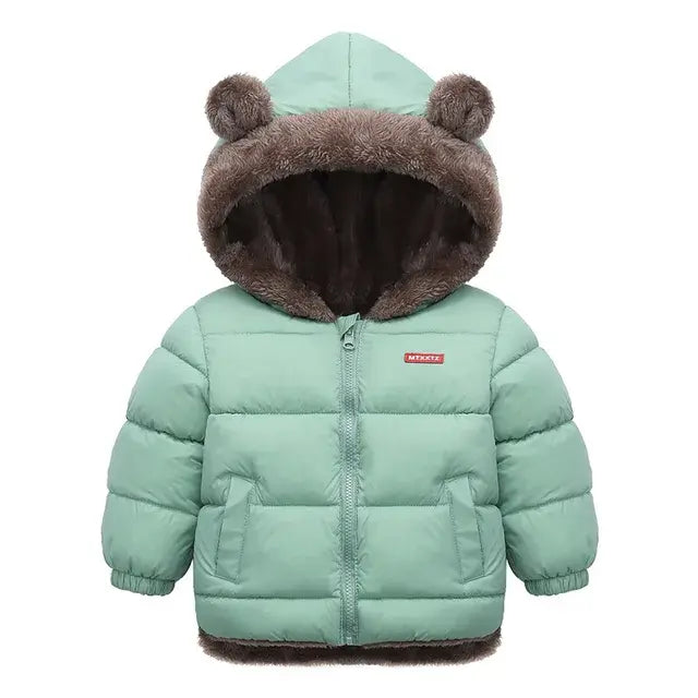 Children's Bear Ears Thick Fleece Coat