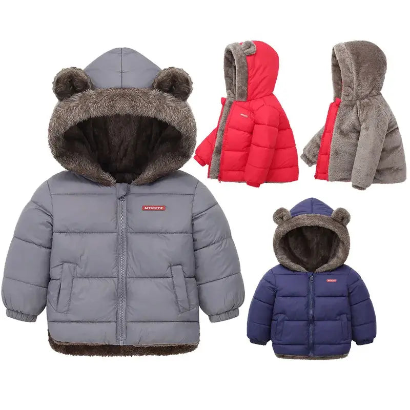 Children's Bear Ears Thick Fleece Coat