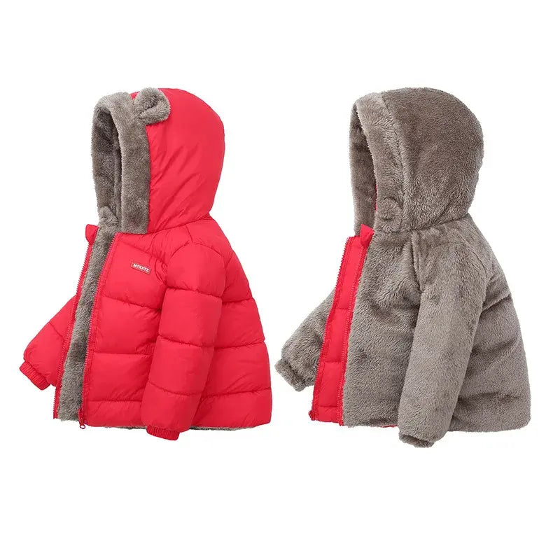 Children's Bear Ears Thick Fleece Coat